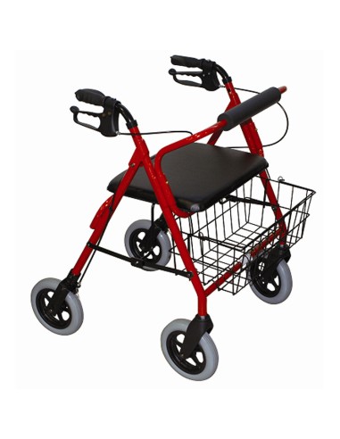 Rollator plegable de 4 ruedas con asiento en aluminio Fortissimo D42 - AGAND42