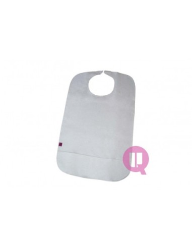 Babero impermeable en rizo de 75 x 45 cm con bolsillo y cierre clip - 704110