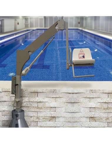 Grúa de piscina eléctrica fija con batería - M-3400