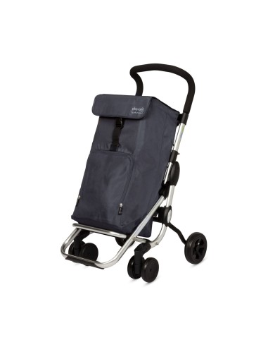 Carro de compra plegable PlayCare gris frontal