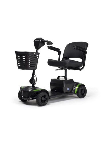 Scooter eléctrico desmontable compacto ONE+ verde perspectiva