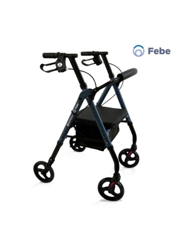 Rollator plegable y regulable en altura en aluminio pintado Febe