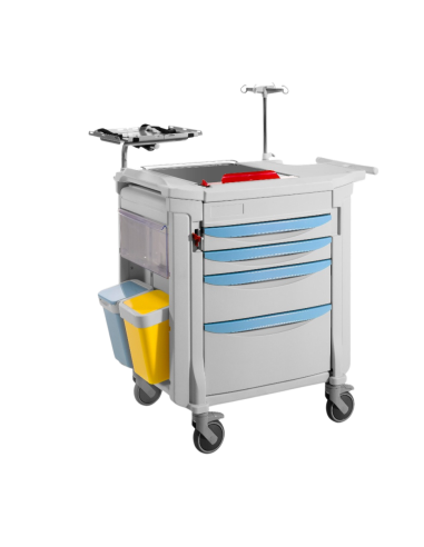 Carro de medicación con compartimentos ajustables MEDTROLLEY RCP